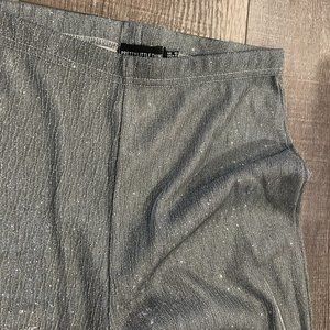 Pretty Little Thing Silver Glitter Wide Leg Pants